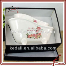 2015 New design wholesale ceramic bathroom accessories set soap holder Gift Set